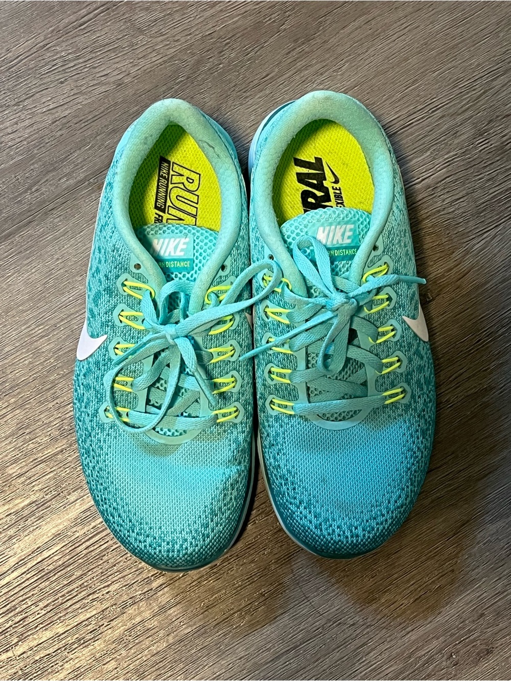 Nike Free RN Distance Women's Teal Running Shoes Women Size 6